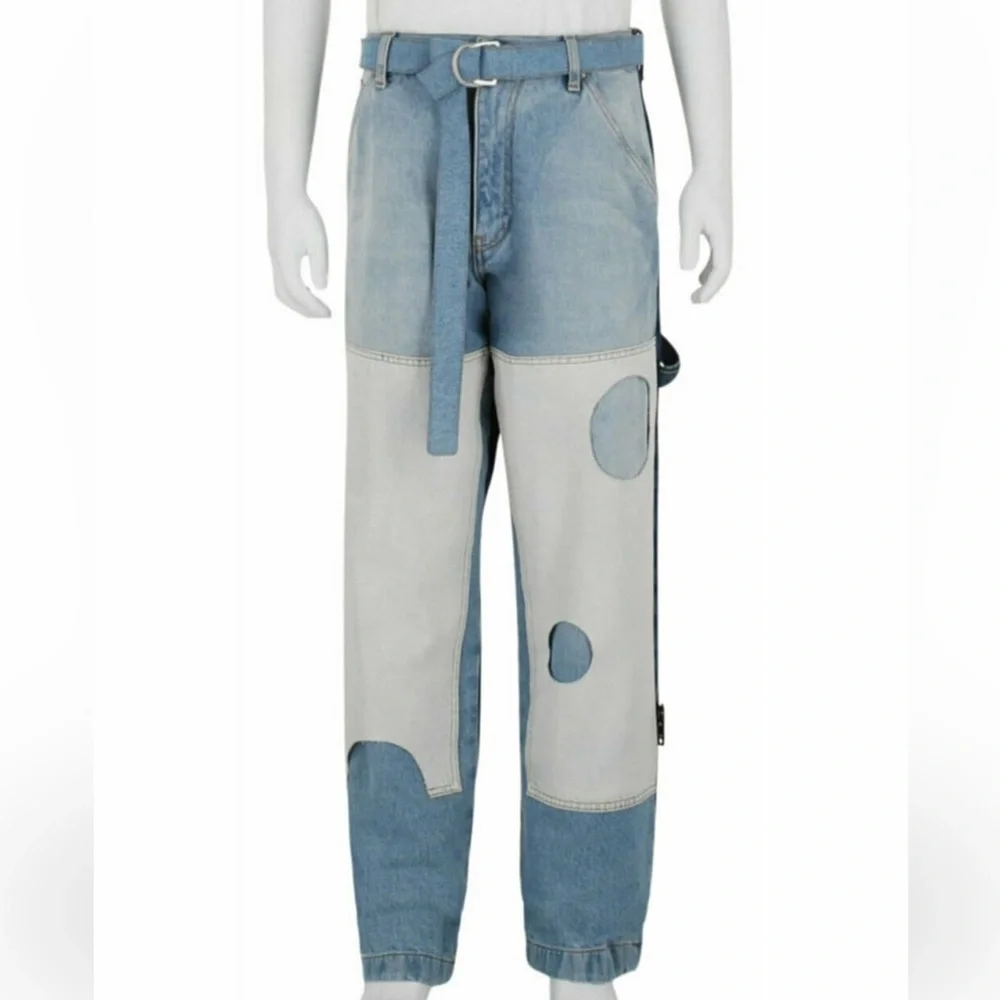 Off-White Printed Patchwork Jeans - Picture 1 of 3